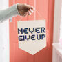 Never Give Up Embroidery Board Kit, thumbnail 1 of 5
