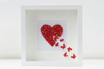 Personalised Butterfly Framed Butterfly Heart, 9 of 12