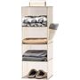 Beige Hanging Wardrobe Storage Organiser, thumbnail 5 of 7