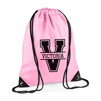 Personalised Initial And Name School Drawstring Rucksack, 6 of 8