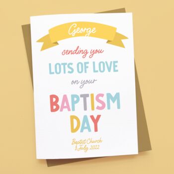 Personalised Baptism Day Card, 4 of 9