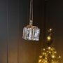 Hanging Glass Gold Present Christmas Decoration, thumbnail 2 of 2