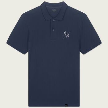 Organic Cotton Ventoux Cycling Navy Polo Shirt, 3 of 6