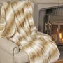 Luxury Faux Fur Winter Throw Blanket, thumbnail 1 of 8