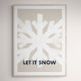 Let It Snow Christmas Print, thumbnail 1 of 3