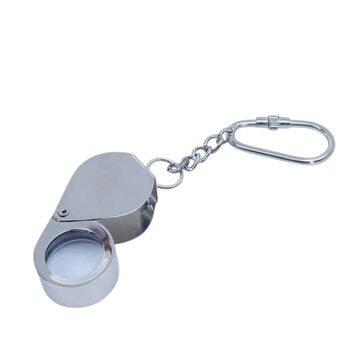 Custom Loupe Keyring In Silver Colour, 7 of 8