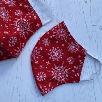 Snowflake Face Mask With Hepa Filter And Pouch, 8 of 8