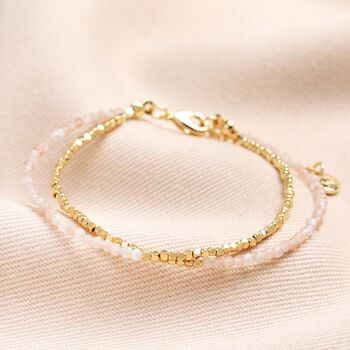 Semi Precious Stone Layered Beaded Bracelet, 7 of 12