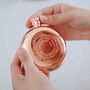 Personalised Rose Gold Plated Round Hip Flask, thumbnail 3 of 9