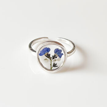 Sterling Silver Forget Me Not Ring, 4 of 4