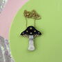 Black And Gold Toadstool Necklace, thumbnail 1 of 4