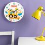 Children's Personalised Digger Bedroom Clock, thumbnail 3 of 4