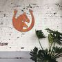 Rusted Metal Horse Garden Wall Art Horseshoe Design, thumbnail 1 of 9