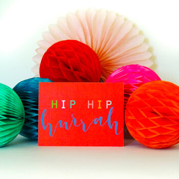 Mini Hip Hip Hurrah Card, 4 of 5