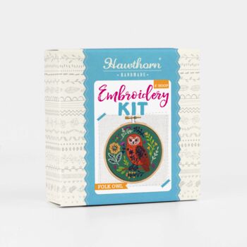 Folk Owl Mini Embroidery Kit, 3 of 3