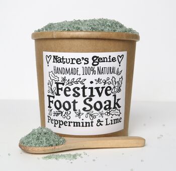 Peppermint And Lime Festive Foot Soak Tub, 2 of 9