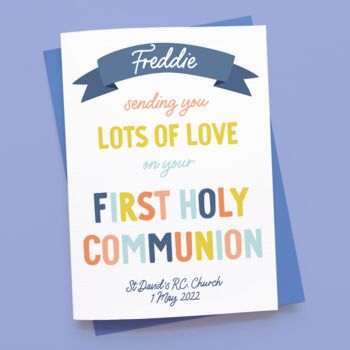 Personalised First Holy Communion Card, 2 of 9