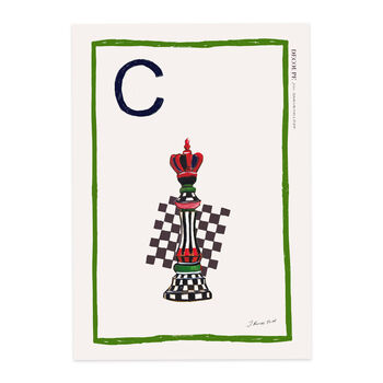 'C' For Chess Alphabet Limited Edition Print, 3 of 6