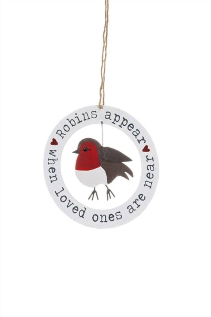 Christmas Robins Appear Ring Hanging Decoration