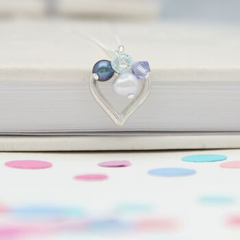 Mini Open Heart Necklace In A Variety Of Colours, 11 of 12