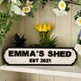 Personalised Shed Workshop Vintage Wooden Road Sign, thumbnail 6 of 8