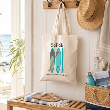 Personalised Paddle Boarding Tote Bag Gift, 4 of 6