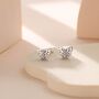 Sterling Silver Tiny Butterfly Stud Earrings, thumbnail 1 of 11