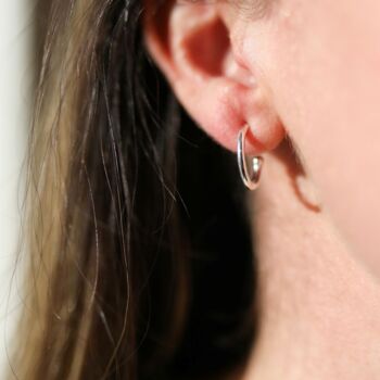 Manhattan Sterling Silver Hoop Earrings, 2 of 6