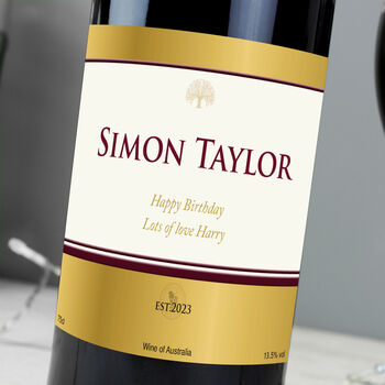 Personalised Gold Label Red Wine, 6 of 6