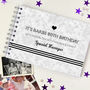 Personalised 80th Birthday Monochrome Guest Book, thumbnail 3 of 8
