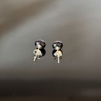 Purple Sparkly Fused Glass Sterling Silver Stud Earrings, 6 of 9