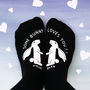 Personalised Some Bunny Loves You Socks, thumbnail 2 of 7