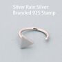 Sterling Silver Tiny Triangle Huggie Hoop Earrings, thumbnail 8 of 12