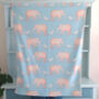 Elephant And Baby Fleece Blanket, thumbnail 4 of 8