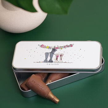 Personalised Wedding Welly Boot Tin With Chocolate, 2 of 5
