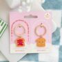 Set Of Two Peanut Butter And Jelly Keyrings, thumbnail 1 of 2