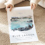 Iceland Travel Poster Of The Blue Lagoon, thumbnail 3 of 7