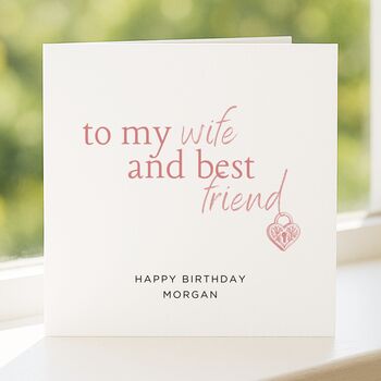 Personalised Romantic Birthday Card For Wife, 5 of 8