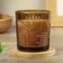 Personalised Birth Flower Amber Glass Candle, thumbnail 4 of 5