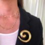 Swirl Statement Brooch In Gold Or Silver, thumbnail 2 of 7