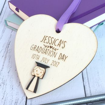 Personalised Girl's Graduation Heart, 2 of 5