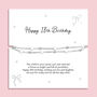 Happy 18th Silver Plated Birthday Bracelet, thumbnail 1 of 8