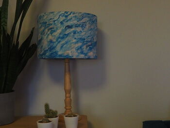Blue Marble Wave Effect Lampshade, 5 of 6