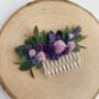 Lilac And Purple Lavender Flower Hair Comb, thumbnail 2 of 4