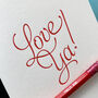 'Love Ya!' Script Letterpress Card, thumbnail 3 of 4