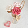 Handmade Pottery Ceramic And Personalised Wood Rose, thumbnail 7 of 8