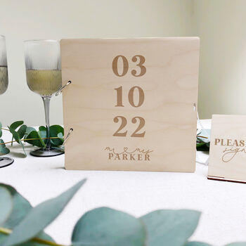 Personalised Wedding Date Guest Book, 4 of 8