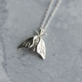 Delicate Moth Silver Necklace, thumbnail 2 of 8