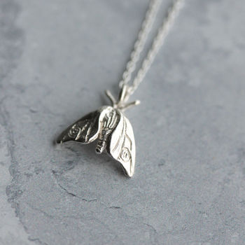 Delicate Moth Silver Necklace, 2 of 8