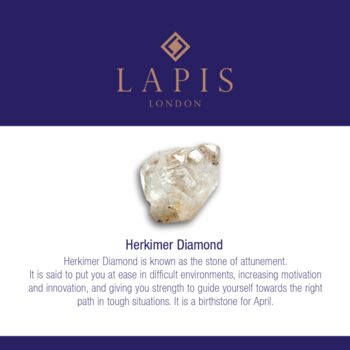 April Birthstone Earrings, Quartz/Herkimer, Gold, 7 of 8
